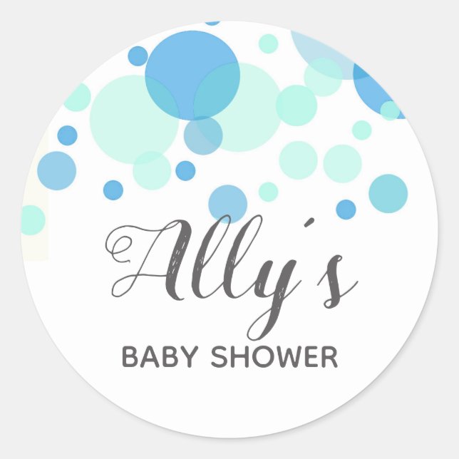 Ready to Pop! Baby Shower Stickers Personalised (Front)