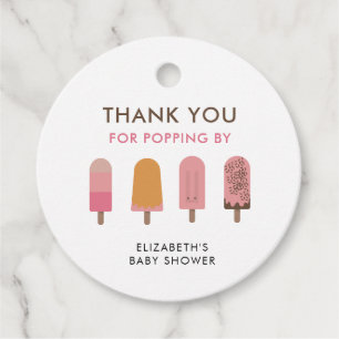Ready to Pop Baby Shower Thank you  Favour Tags