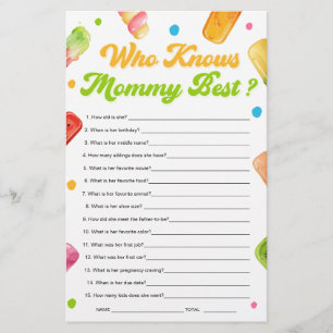 Ready to Pop Baby Shower Who Knows Mummy Best Game