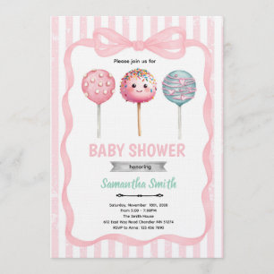 Ready to Pop Cake Pop Shower Invitation