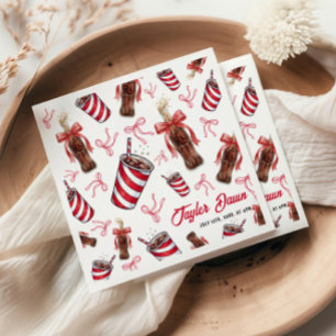 Ready to Pop Cola Baby Shower Napkin