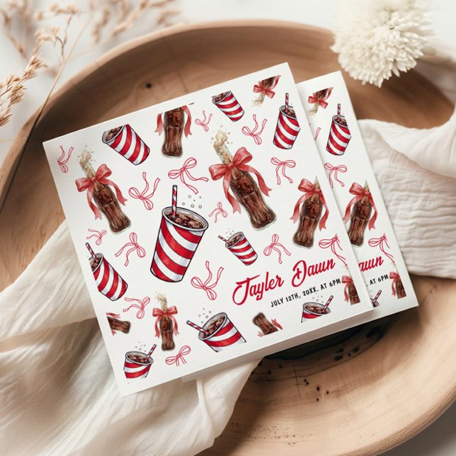 Ready to Pop Cola Baby Shower Napkin (Creator Uploaded)