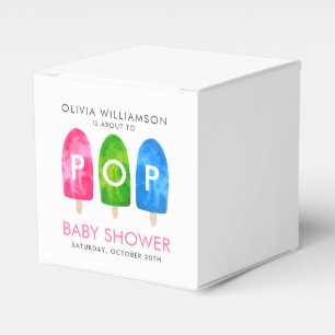 Ready to Pop colorful Popsicle Baby Shower Favour Box