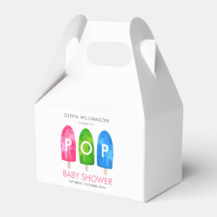 Ready to Pop colourful Popsicle Baby Shower Favour Box