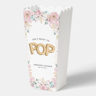 "Ready to Pop" Floral Baby Shower Balloons Favour Box