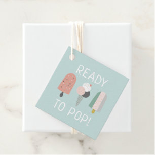 Ready to Pop Ice Cream Baby Shower Favour Tag