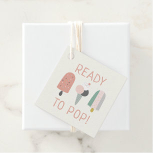 Ready to Pop Ice Cream Baby Shower Favour Tag