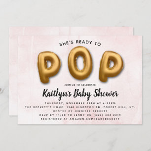Ready To POP! Modern Baby Shower Invitation