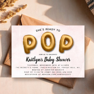 Ready To POP! Modern Baby Shower Invitation