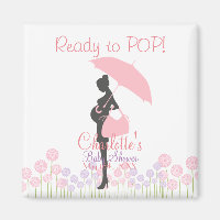 Ready to POP! Pink Silhouette Baby Shower