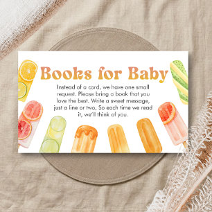 Ready to Pop Popsicle Baby Shower Books for Baby Enclosure Card