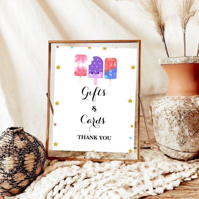 Ready to pop Popsicle Baby shower gift & Card  Poster (Creator Uploaded)