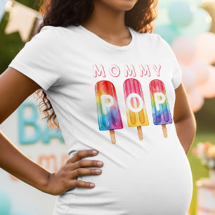 Ready To Pop Popsicle Mummy Baby Shower T-Shirt