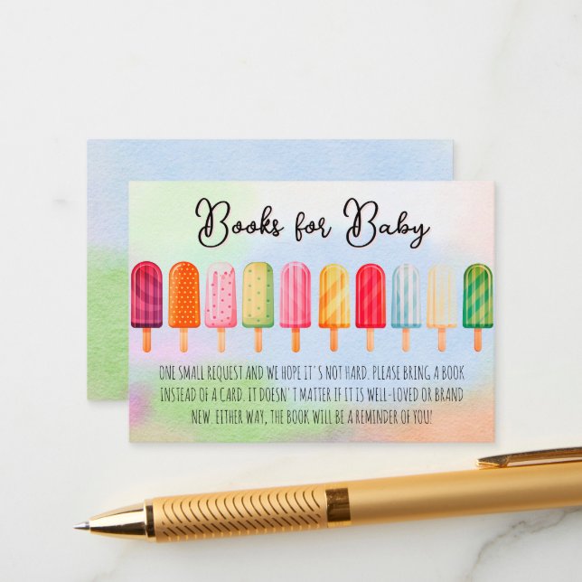 Ready To Pop Popsicles Books for Baby  Enclosure Card (Front/Back In Situ)