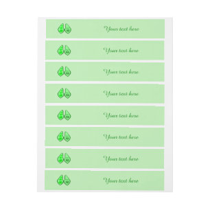 Ready to Pop Pregnant Green Pea Custom Wraparound Address Label