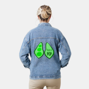 Ready to Pop Pregnant Green Pea Denim Jacket