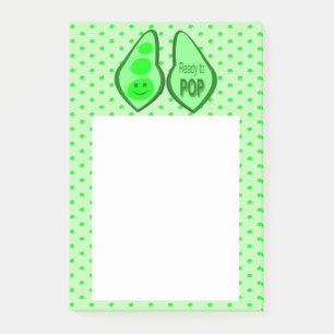 Ready to Pop Pregnant Green Pea Post-it Notes
