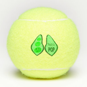 Ready to Pop Pregnant Green Pea Tennis Balls