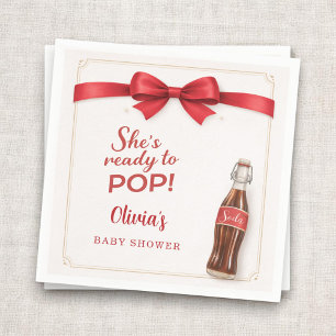 Ready to Pop Soda Baby Shower Napkin