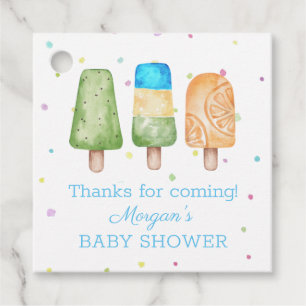 Ready to Pop Summer Boy Baby Shower Favours Favour Tags