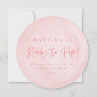 Ready to pop watercolor balloon baby shower invite