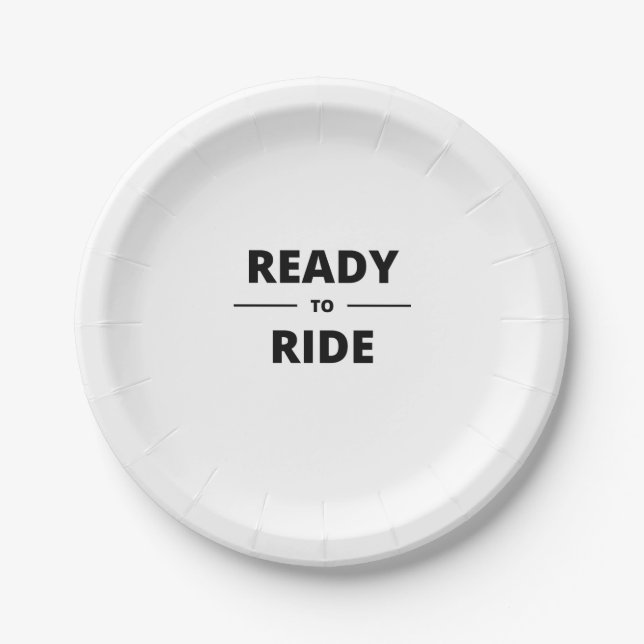 READY TO RIDE PAPER PLATE (Front)
