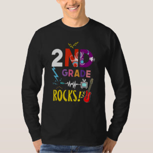 Ready To Rock 2nd Grade Second Teacher Kids Back T-Shirt