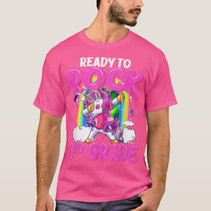 Ready To Rock 3rd Grade Dabbing Unicorn Back To Sc T-Shirt