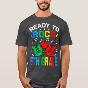 Ready To Rock 5th Grade Back To School Guitar T-Sh T-Shirt
