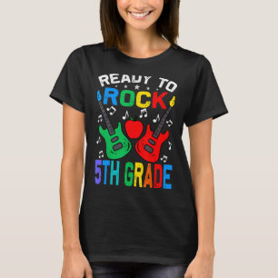 Ready To Rock 5th Grade Back To School Guitar T-Shirt