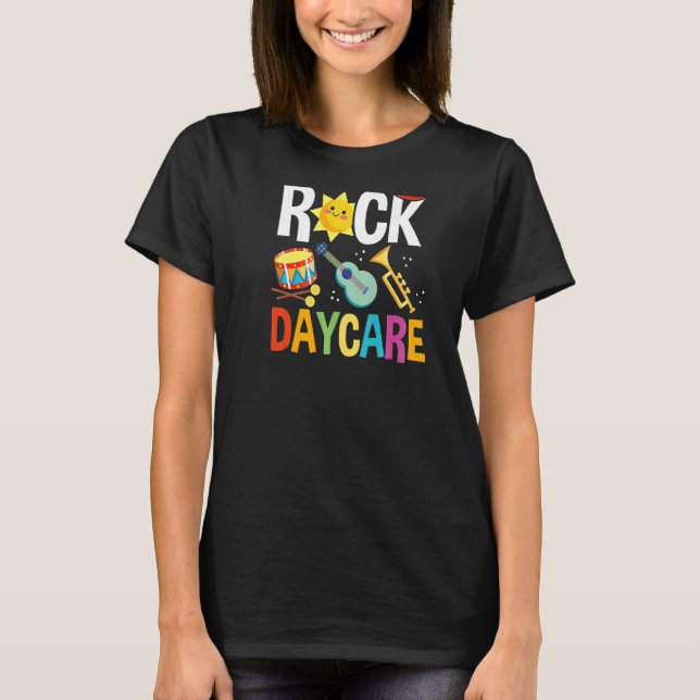 Ready To Rock Daycare BACKPRINT Babysitter T-Shirt (Front)