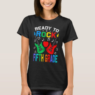 Ready To Rock Fifth Grade Back To School Guitar T-Shirt