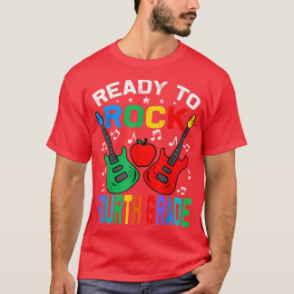 Ready To Rock Fourth Grade Back To School Guitar  T-Shirt