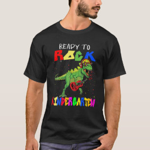 Ready To Rock Kindergarten Dinosaur Cute Back To S T-Shirt