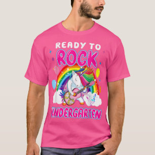 Ready to Rock Kindergarten Funny Unicorn Back To S T-Shirt