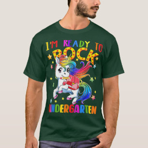 Ready To Rock Kindergarten Unicorn Back To School T-Shirt