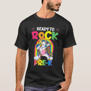 Ready To Rock Pre-K Dabbing Unicorn Back To School T-Shirt