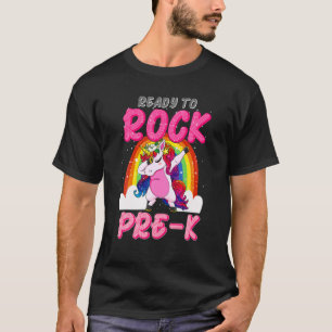Ready To Rock Pre-K Dabbing Unicorn Back To School T-Shirt