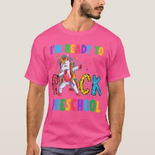 Ready To Rock Preschool Dabbing Unicorn Back To Sc T-Shirt