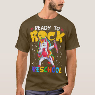 Ready To Rock Preschool Dabbing Unicorn Teacher St T-Shirt