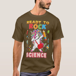 Ready To Rock Science Back School Dabbing Unicorn T-Shirt