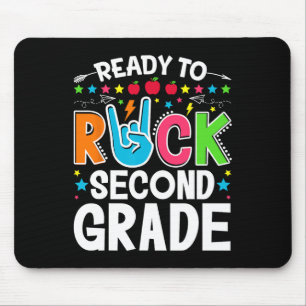 Ready To Rock Second Grade Funny First Day Back To Mouse Mat