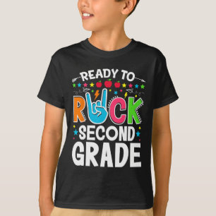 Ready To Rock Second Grade Funny First Day Back To T-Shirt