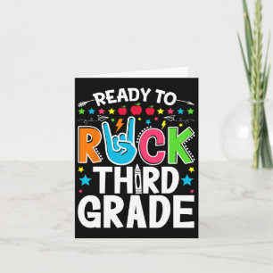 Ready To Rock Third Grade Funny First Day Back To Card
