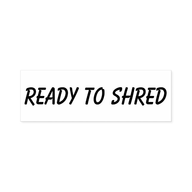 Ready To Shred, Business Stamp Typography (Design)