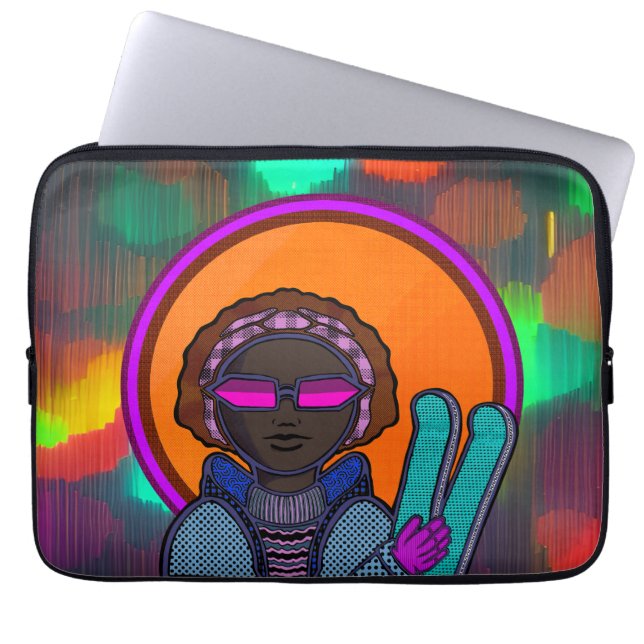 Ready to ski laptop sleeve (Front)