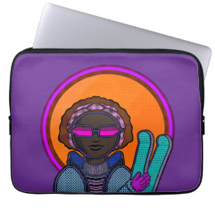 Ready to ski laptop sleeve