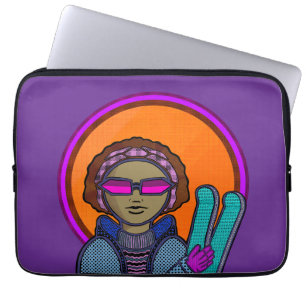 Ready to ski laptop sleeve