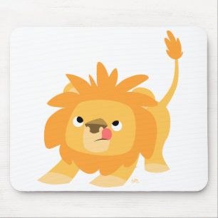 Ready to spring Cartoon Lion mousepad