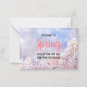 Ready to Spring into Action Marketing Card